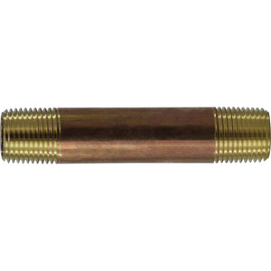 1/2" X 6" BRASS NIPPLE 1/2" X 6" BRASS NIPPLE