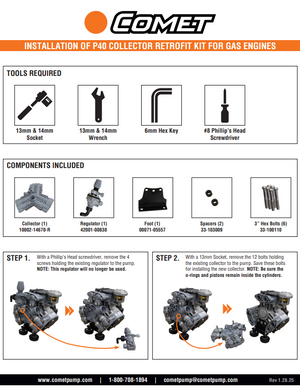 NEW STYLE P40 COLLECTOR RETROFIT KIT FOR GAS ENGINES NEW STYLE P40 COLLECTOR RETROFIT KIT FOR GAS ENGINES