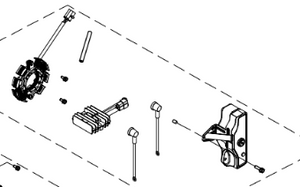 CRX 225cc Electric Start Alternator Kit, Key Box, Stater, and Rectifier CRX 225cc Electric Start Alternator Kit, Key Box, Stater, and Rectifier