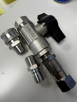 DN-15 Ball Valve with High Flow Mosmatic Swivel (32.864) Assembly w/ QCs DN-15 Ball Valve with High Flow Mosmatic Swivel (32.864) Assembly w/ QCs
