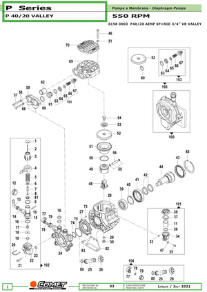 Fittings Kit for Comet P-40 0199.2816 #104 Fittings Kit for Comet P-40 0199.2816 #104