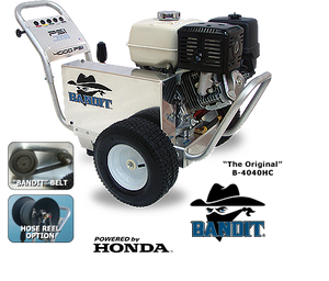 B-5530HC Bandit 5.5GPM at 3000PSI Honda GX390 With Comet Pump Belt Drive Cart B-5530HC Bandit 5.5GPM at 3000PSI Honda GX390 With Comet Pump Belt Drive Cart