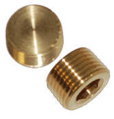 Brass Allen Head or Hex Plug 1/8"