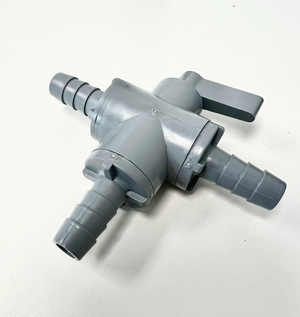 3/8" Hose Barb Series 326 3-Way PVC Ball Valve with FKM Seals 3/8" Hose Barb Series 326 3-Way PVC Ball Valve with FKM Seals