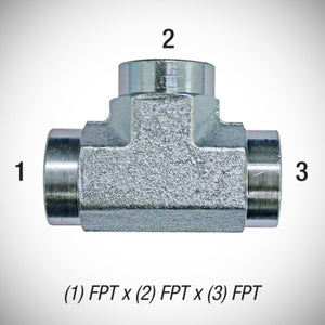 1/4FPT Steel Hex Tee 1/4FPT Steel Hex Tee