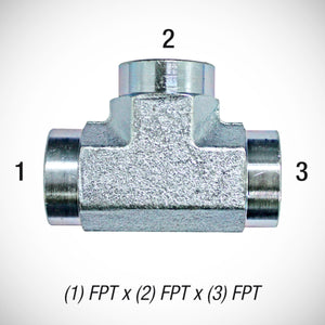 3/8FPT Steel Tee 3/8FPT Steel Tee