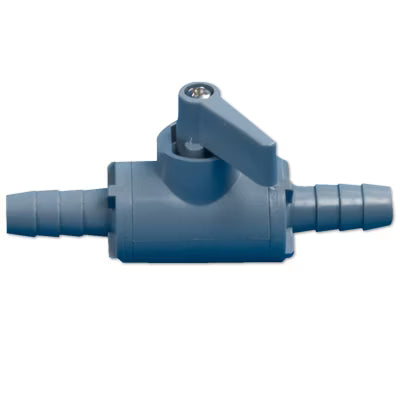 1/4" Hose Barb x 1/4" Hose Barb Series 226 PVC 2 Way Ball Valve with Viton™ Seals