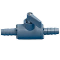 1/4" Hose Barb x 1/4" Hose Barb Series 226 PVC 2 Way Ball Valve with Viton™ Seals