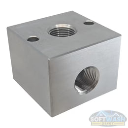 1/2" 3-Way Aluminum Unloader/Bypass Block