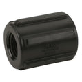 3/4" FNPT Banjo® Black Fiberglass-Reinforced Polypropylene Pipe Coupling