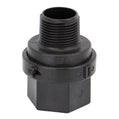 1" MNPT x 1" FNPT Banjo® Black Fiberglass-Reinforced Polypropylene Check Valve with EPDM Seal