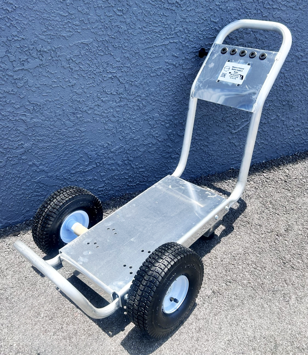 Aluminum Cart frame with bent handle 10" tires
