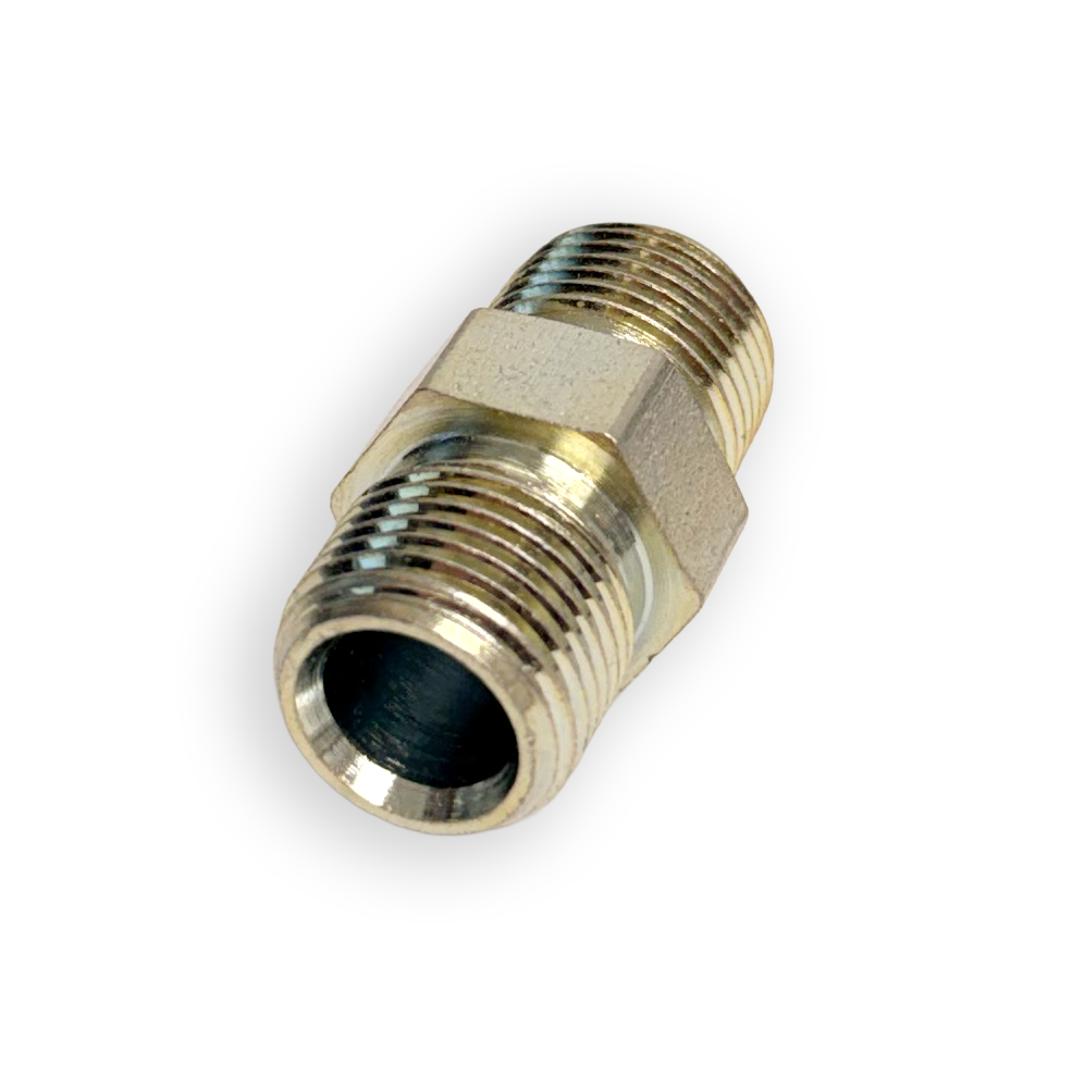 STEEL HEX NIPPLE 3/8 MPT, 5000 PSI
