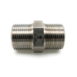 1/2" MPT x 3/8" MPT 316 SS Reducing Hex Nipple