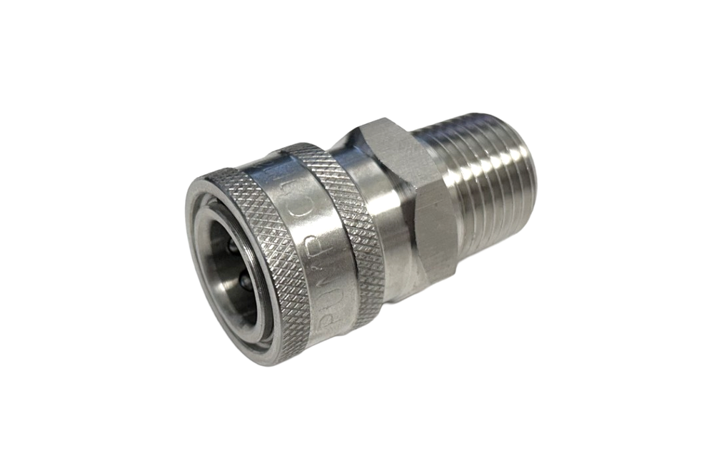 GP SS 3/8" Quick Connect Socket with 1/2" MNPT  threads