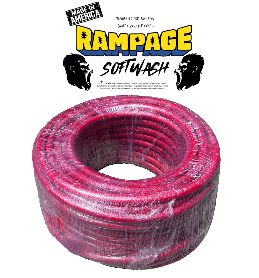 Rampage 3/4" Red 200' softwash hose