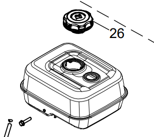 CRX Replacement Fuel Tank Assembly 163cc 208cc 225cc Engines