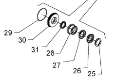 GP EV22A Plunger Packing Kit, 22mm
