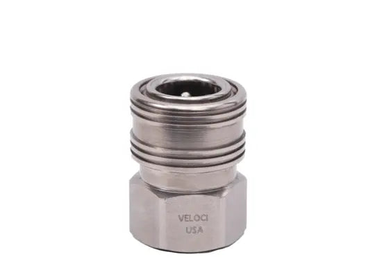 PRIMA by Veloci 3/8" FPT Stainless Steel Coupler Made in the USA