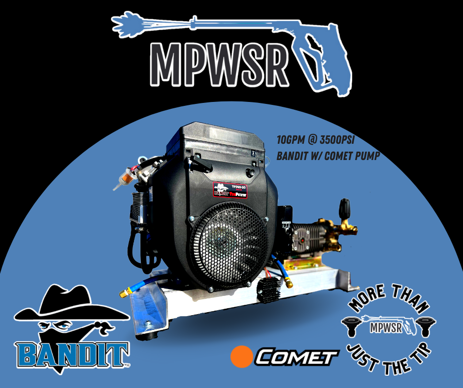 B-K1035TCX Bandit 10gpm at 3500psi True Power 744CC Engine with Comet Pump