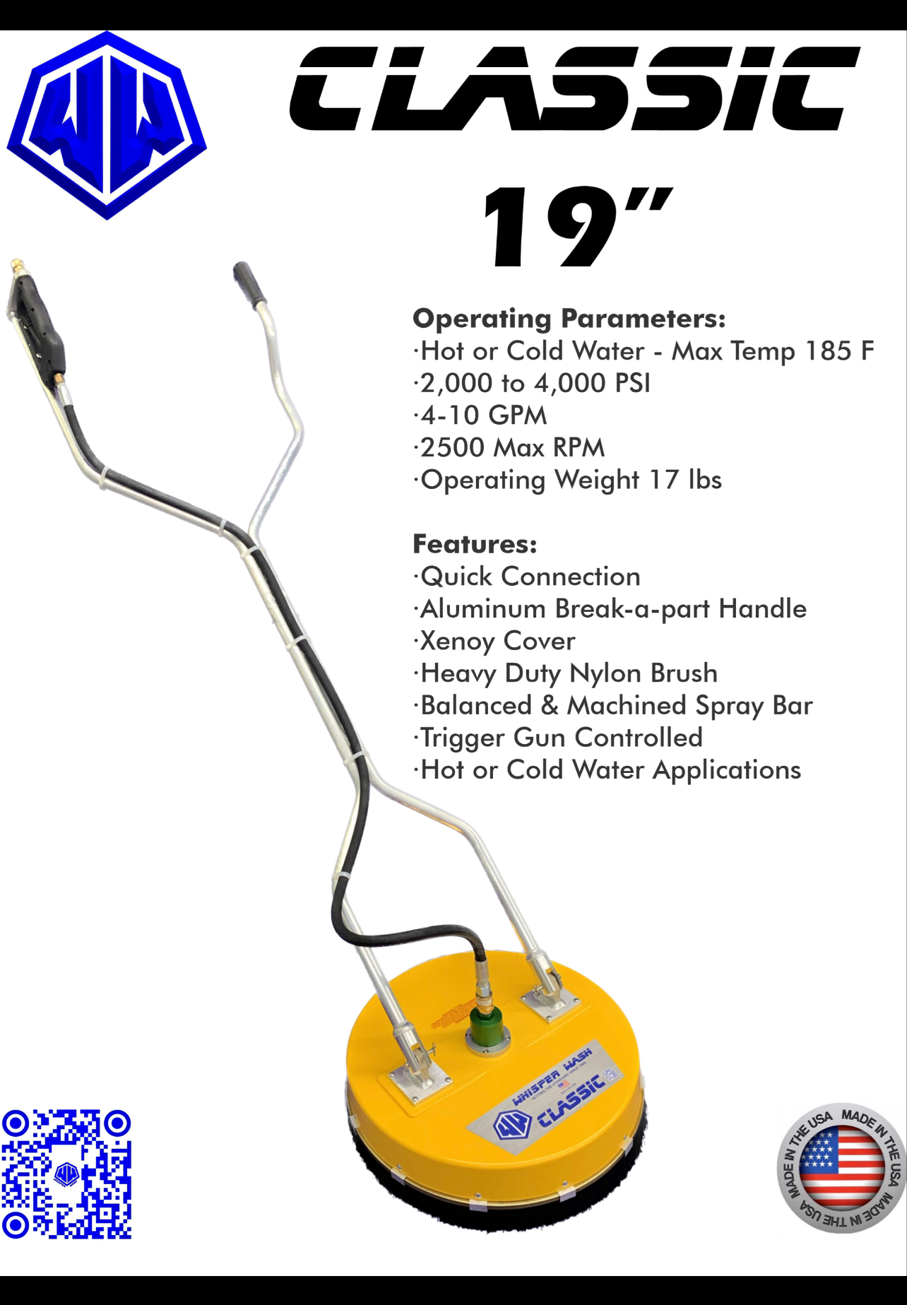 Whisper Wash Classic Surface Cleaner WW2000