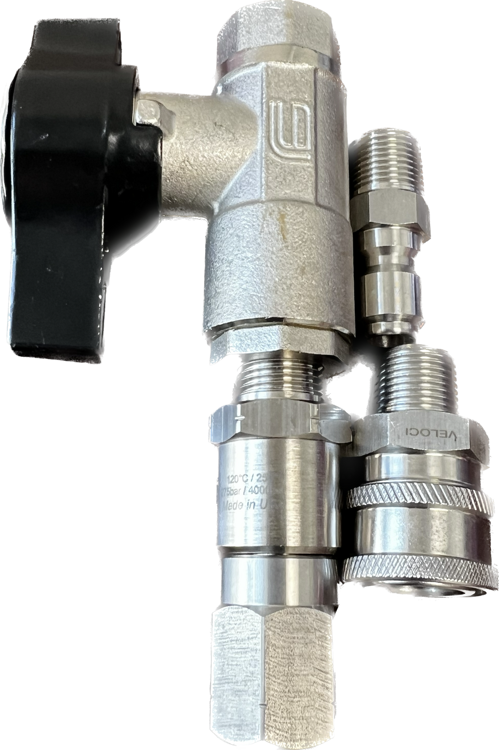 DN-10 Ball Valve and Mosmatic High Flow Swivel Assembly 3/8" *3