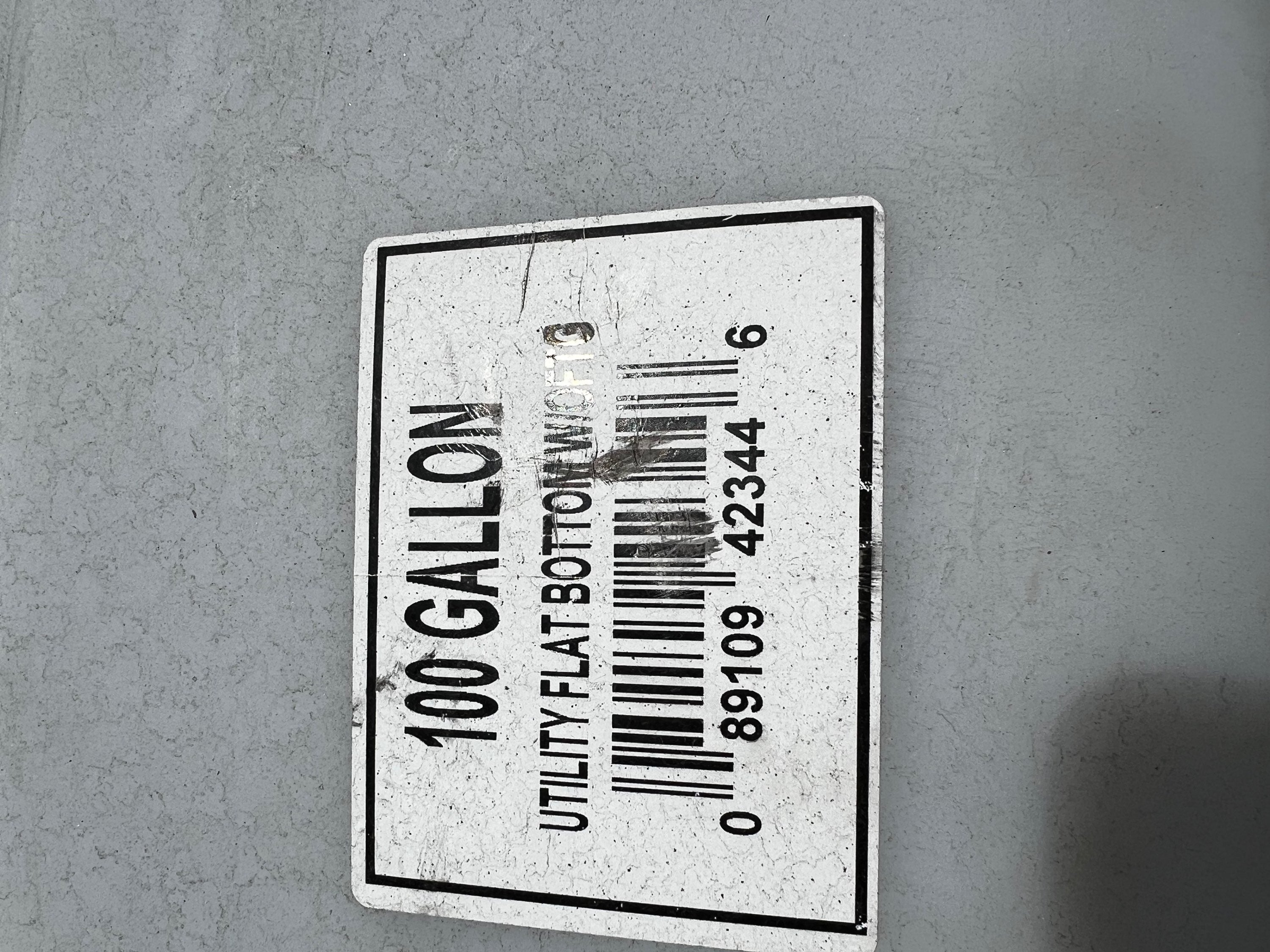 100 Gallon Poly Tank