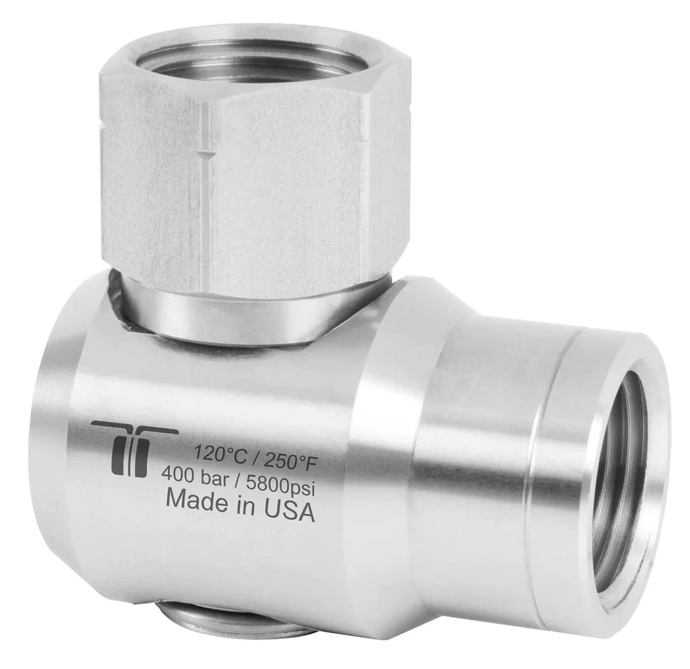 Mosmatic 1/2" 90 FPT x FPT Stainless Steel Swivel