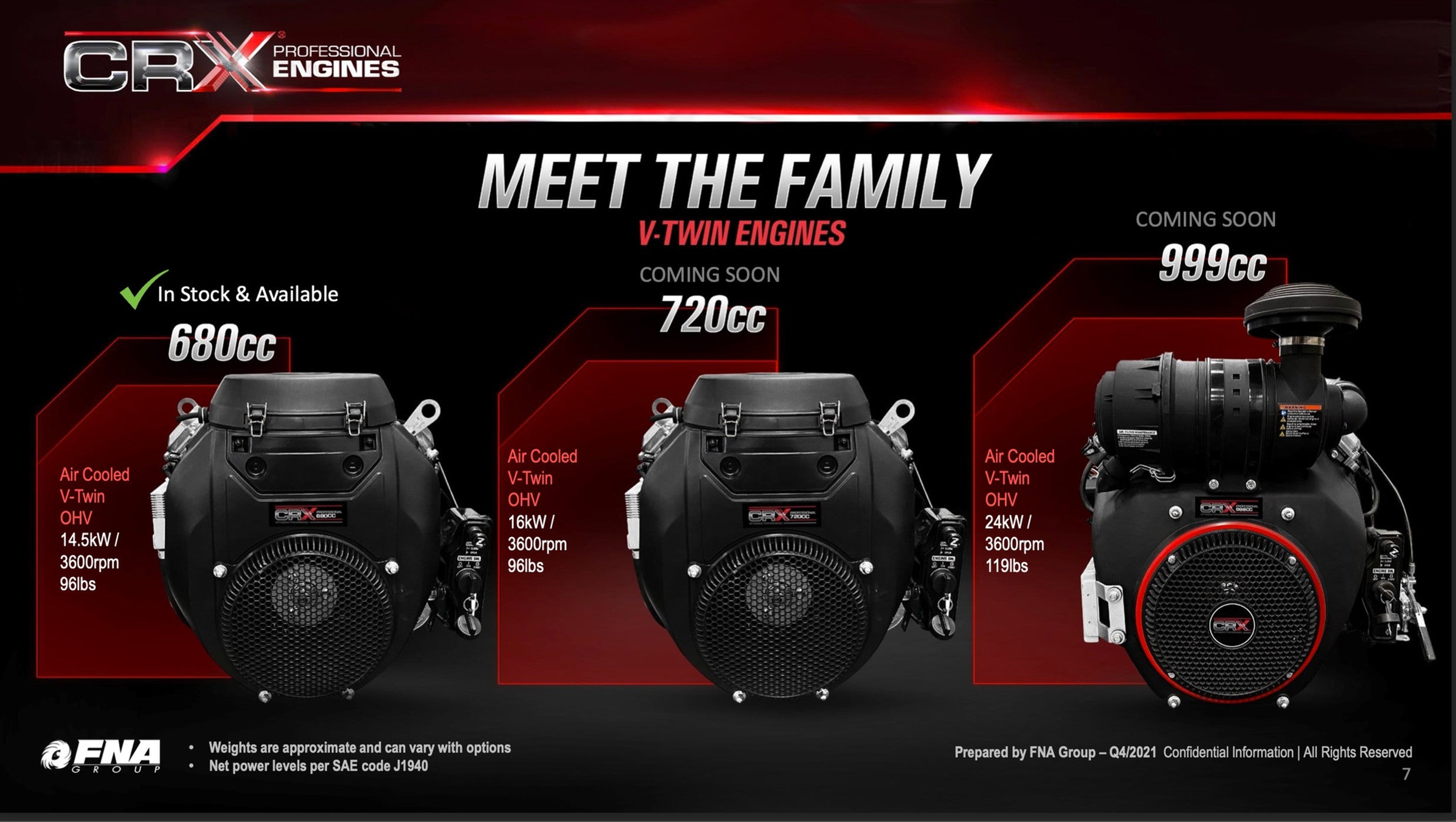 CRX680 Engine 1 1/8" Shaft with 20amp Charging System 679cc