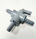 3/8" Hose Barb Series 326 3-Way PVC Ball Valve with FKM Seals