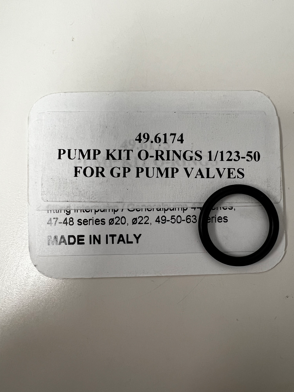 Pump Kit O-Rings 1/123-50 for GP Pump Valves