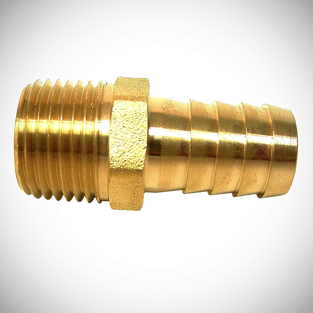 Brass Hose Barb 1/2 x 1/2MPT Fitting *16