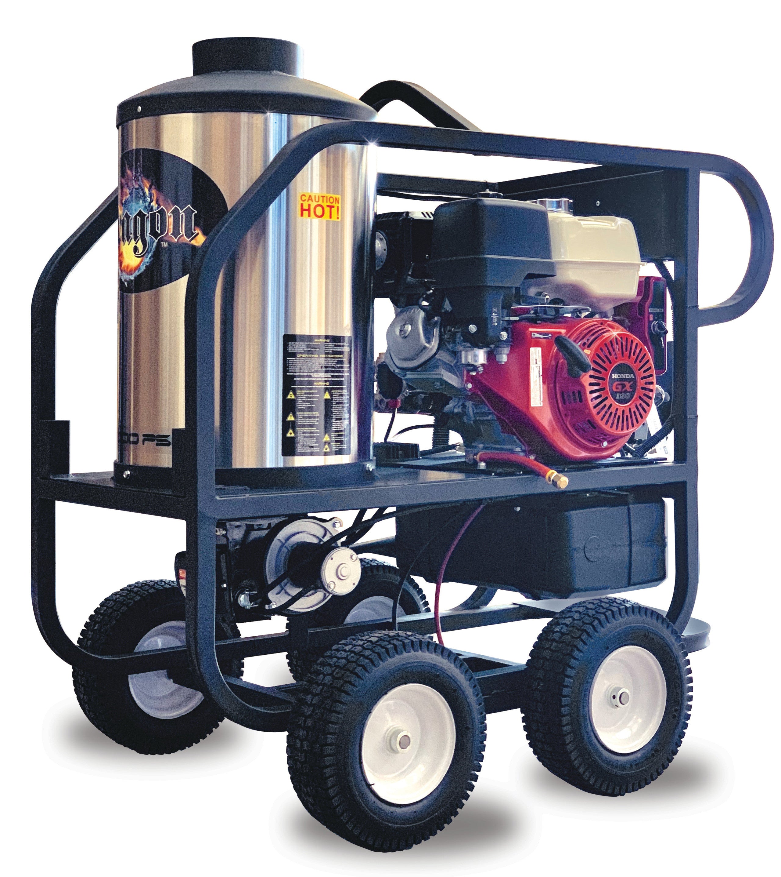 Dragon 4GPM at 4000PSI Hot Water Mobile Skid/Roller