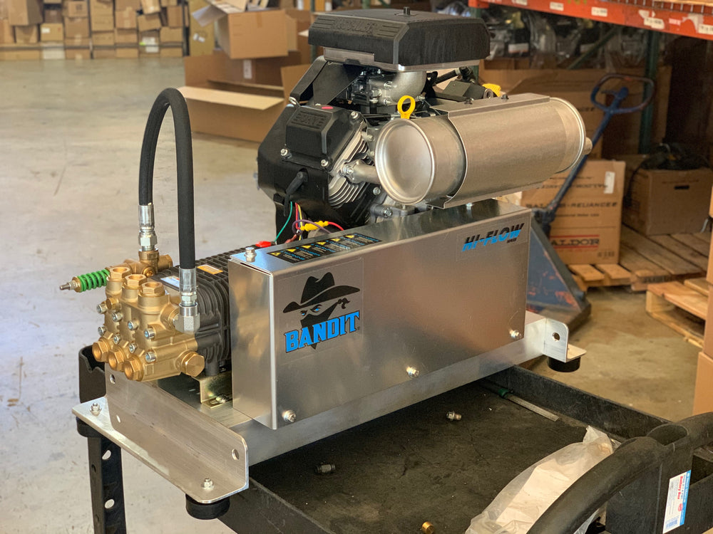 B-K1035KG Bandit 10GPM at 3500PSI Kohler Belt Driven Skid With General Pump