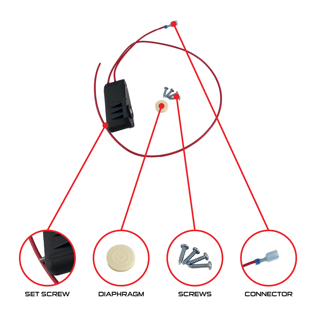Remco Replacement Pressure Switch for 5500 Series, Sprayer Pumps, 80+ PSI, Pressure Setting