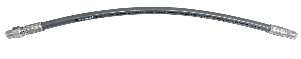 RAMPAGE BEAST Smooth Gray 3/8" Double Wire 7300 PSI Whip hose