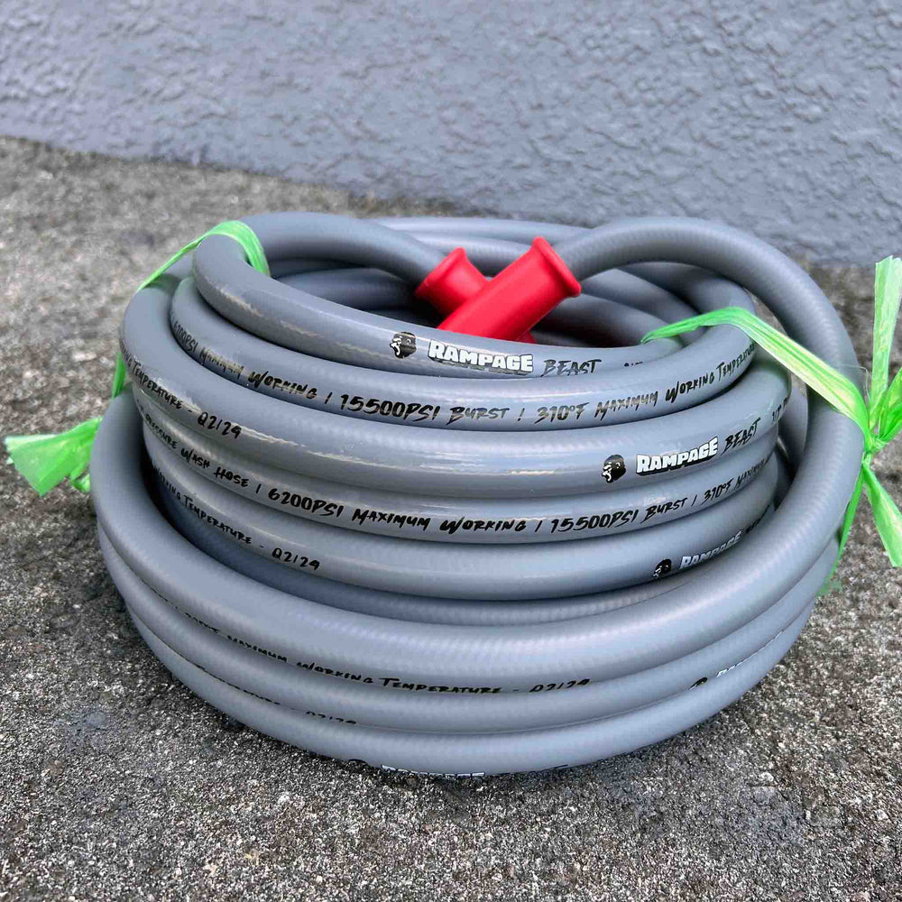 RAMP208-200: RAMPAGE BEAST 200' Smooth Gray 1/2" Double Wire 6200 PSI.