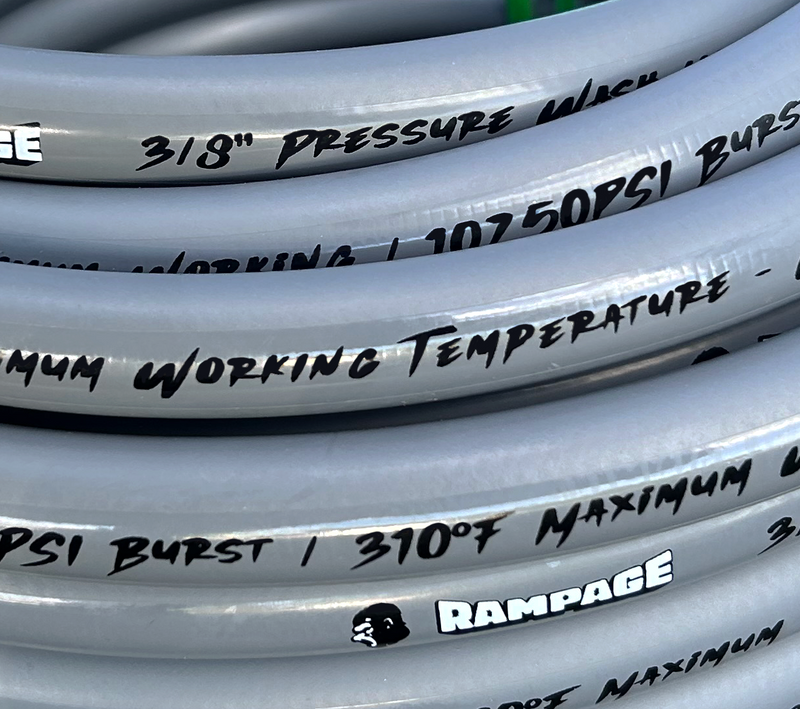 RAMPAGE BEAST 300ft Smooth Gray 3/8" Double Wire Hose 7300 PSI Hose