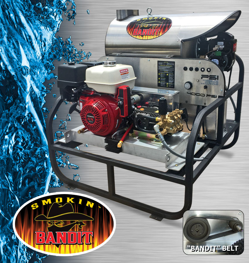 Bandit Smokin Hot 4 GPM 4000 PSI Pressure Washer Full Frame Skid